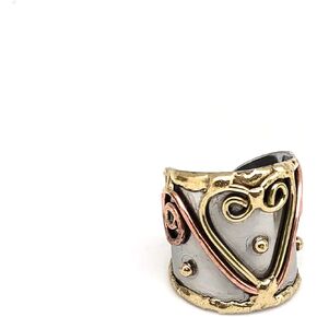 Mixed Metal Cuff Ring
