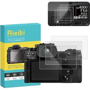 Rieibi (3 Packs Screen Protector for Fujifilm X100VI X100V, 0.25mm Fuji X100VI X100V Camera Tempered Glass Film for Fujifilm X100VI X100V Accessories Ultra-clear