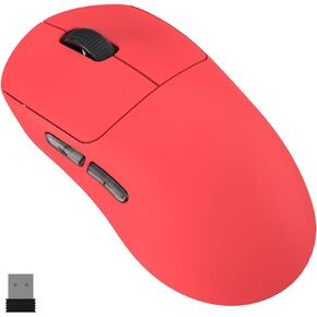 Wireless Gaming Mouse Ultralight 55g, 3395 Lag-Free Sensor, 26K DPI, HUANO Switches, 80Hrs Long Battery Life, 6 Programmable Button for PC, 3 Modes (2.4G/Wired/BT), Win with Aztec, Black