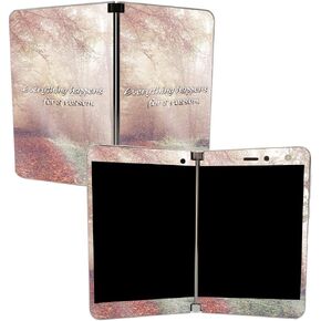 MightySkins Glossy Glitter Skin for Microsoft Surface Duo - All My Friends are Dead | Protective, Durable High-Gloss Glitter Finish | Easy to Apply, Remove, and Change Styles | Made in The USA