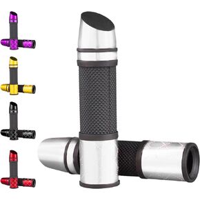 Universal Motorcycle Handlebar Grips Fits for Motorcycles with 7/8" Left Grip and 1" Right，Diamond Pattern.