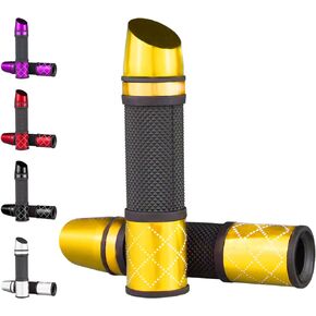 Universal Motorcycle Handlebar Grips Fits for Motorcycles with 7/8" Left Grip and 1" Right，Diamond Pattern.