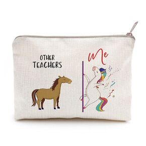 Other Teachers Me Funny Teacher Gifts Makeup Case Best Teacher Gift for Women Students Gifts Graduation Cosmetic Bag
