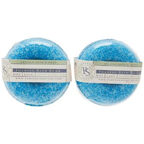 | Two Foaming Bath Bombs with Color Embeds (Oatmeal Milk & Honey)
