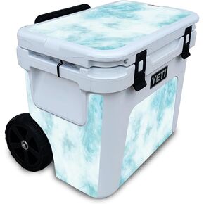 Cooler Skin Compatible with Yeti Roadie 32 Wheeled Cooler - Blue Marble - Premium 3M Vinyl Protective Wrap Decal Cover - Easy to Apply | Crafted in The USA by MightySkins in Kuwait