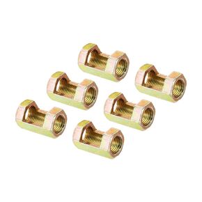 PATIKIL 1/8IP(1/8-27) Hex Coupling Nut, 10 Pack Female Thread Connector 25mm Hexagonal Sleeve Nut Rod Bar Stud Tube Joint Slotted Hardware for Lamp Repair DIY