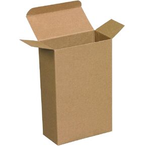 Tape Logic TLRTD7 Reverse Tuck Folding Cartons, 4 5/8" x 2 3/8" x 7 5/16", Kraft (Pack of 250)