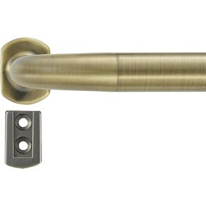 Splicing Room Darking Curtain Rods for Windows 28-53", 1inch Diameter Wrap Around Adjustable Drapery Blackout Curtain Rod, Warm Gold