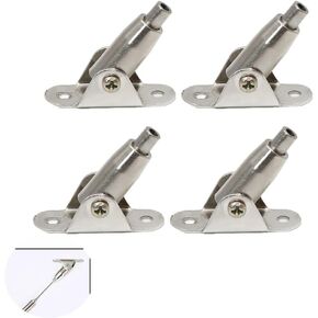4 Pack Curtain Wire Rod Connector Wall Mount End Terminal Base Adjustable Self-Locking for Art Display Billboard Pendant Stainless Steel Photo Hanging Rope Crafts Organizer Suspension Cable