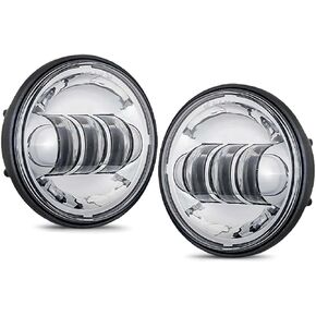 4.5" 4.5 Inch LED Passing Light 30W Fog Lamp LED Motorcycles Passing Auxiliary Lamp Driving Light for Softail Electra Glide Motorcycle(Chrome)