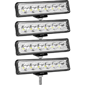 SKYWORLD 2pcs 6 inch 18W Slim Mini LED Work Light Bar Spot Beam Single Row Small Driving Fog Light Off Road Lights Boat Lights LED Work Lamp for SUV ATV 4x4 4WD Car Truck Excavator 12V 24V