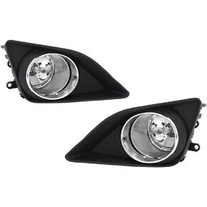 Driving Fog Lights Lamps Replacement for 2008-2010 Toyota Corolla Altis with H11 12V 55W Halogen Bulbs (Clear Lens)