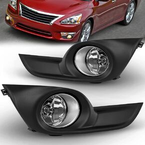 Driving Fog Lights Lamps Assembly for 2013 2014 2015 Nissan Altima Sedan Fog Light Replacement with H11 Halogen Bulbs, Switch and Wiring Kit