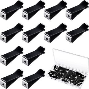 130 Pieces Square Head Car Air Vent Clips Car Outlet Perfume Clips Auto Air Conditioner Clips with 2 Pieces Storage Boxes for Office Home Car Air Outlet, Black
