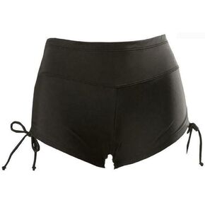 Womens Ladies Beach Pool Swim Shorts BOY Style Swimming Bikini Bottoms Swimwear(L) Black