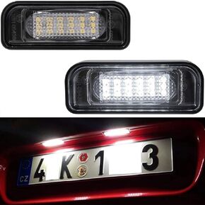 LED License Plate Lights for Mercedes-Benz w220 S350/S600/S430/S500/S65 AMG/S55 AMG Xenon White LED Rear License Plate Lamps Built-in Canbus Error-Free