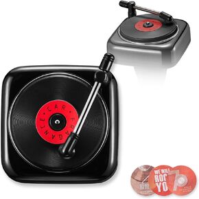 Car Record Player Air Freshener Car Scents Air Freshener for Air Conditioning Outlet Clop Vent Clips Black