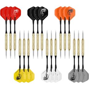 Accmor 20 Grams Steel Tip Darts, Professional Metal Darts, Darts Metal Tip Set, Metal Darts for Dartboard,18 pcs