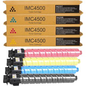 IM C4500 IM C6000 Toner Remanufactured IMC4500 IMC6000 Toner Cartridge 842279 842280 842281 842282 Replacement for RIC IM C4500 IM C5500 IM C6000 Printer (4-Pack,Black Cyan Magenta Yellow)