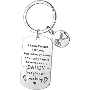 New Dad Keychain Baby for New Dad Father's Day Christmas First Gift