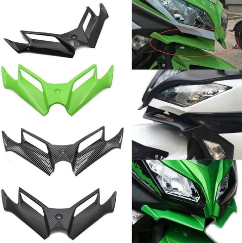 حماية إطار جسم الدراجة النارية لـ Kawasaki Ninja 300 Ninja 250 NINJA300/250 2013 2014 2015 2016 2017 ملحقات الدراجات النارية ديكور هوائي خلفي واقي أمامي (أسود) in Kuwait