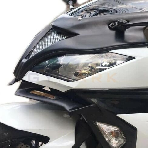 حماية إطار جسم الدراجة النارية لـ Kawasaki Ninja 300 Ninja 250 NINJA300/250 2013 2014 2015 2016 2017 ملحقات الدراجات النارية ديكور هوائي خلفي واقي أمامي (أسود) in Kuwait