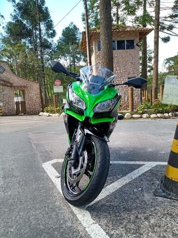 حماية إطار جسم الدراجة النارية لـ Kawasaki Ninja 300 Ninja 250 NINJA300/250 2013 2014 2015 2016 2017 ملحقات الدراجات النارية ديكور هوائي خلفي واقي أمامي (أسود) in Kuwait