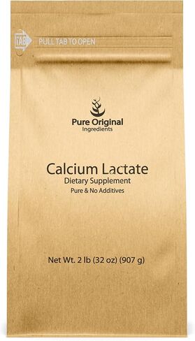 Pure Original Ingredients Calcium Lactate (2 lb) Calcium Supplement, Electrolyte in Saudi Arabia