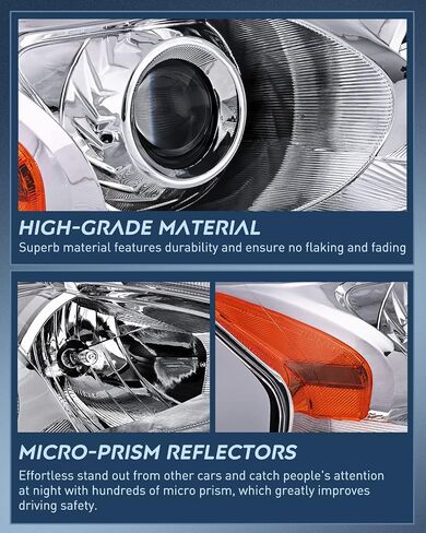 Nilight Headlight Assembly for 2013 2014 2015 Altima 4 Door Sedan Advance Base Exclusive SL S SV Sense Sedan 4 Door Replacement Headlamp Clear Projector Black Housing Amber Reflector in Saudi Arabia