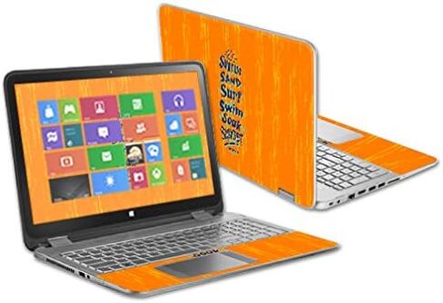 MightySkins Skin Compatible with HP Envy x360 15.6" - Be Happy | Protective, Durable, and Unique Vinyl Decal wrap Cover | Easy to Apply, Remove, and Change Styles | Made in The USA in Saudi Arabia