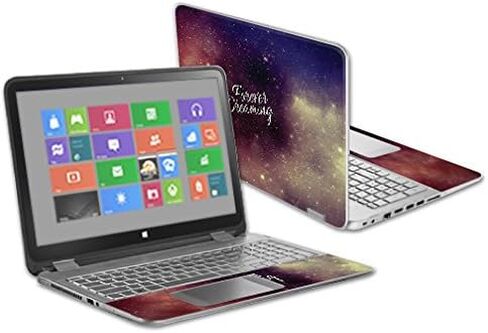 MightySkins Skin Compatible with HP Envy x360 15.6" - Be Happy | Protective, Durable, and Unique Vinyl Decal wrap Cover | Easy to Apply, Remove, and Change Styles | Made in The USA in Saudi Arabia