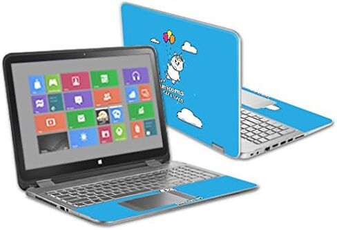 MightySkins Skin Compatible with HP Envy x360 15.6" - Be Happy | Protective, Durable, and Unique Vinyl Decal wrap Cover | Easy to Apply, Remove, and Change Styles | Made in The USA in Saudi Arabia