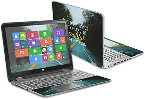 MightySkins Skin Compatible with HP Envy x360 15.6" - Be Happy | Protective, Durable, and Unique Vinyl Decal wrap Cover | Easy to Apply, Remove, and Change Styles | Made in The USA in Saudi Arabia