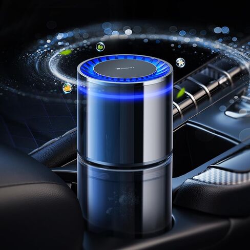 Ceeniu 2024 معطر هواء السيارة الجديد، تشغيل/إيقاف تلقائي، متعدد الأوضاع قابل للتعديل، ضوء محيط أزرق، 135 مل آخر 6 أشهر، عطر فرنسي طبيعي، معطرات السيارة CF3، أفضل موزع للسيارة، ثلج النعناع in Kuwait