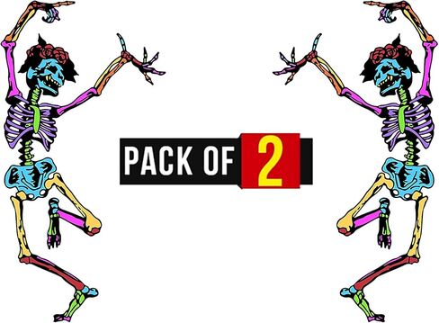 Skeleton Skull Stickers Trippy Grateful Steal Your face Rock Band Dancing Halloween Car Decals bumper stickers Laptop Windows Truck. Pack of 2 Dancing Skeletons Vinyls 6 inch. Hippie Rainbow Skeleton. in Saudi Arabia