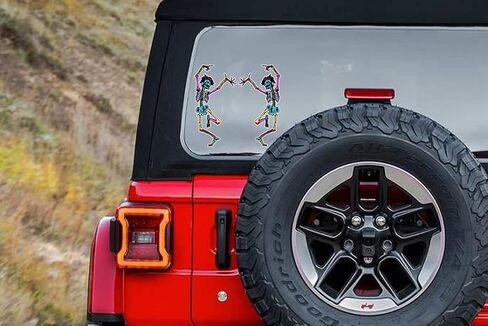Skeleton Skull Stickers Trippy Grateful Steal Your face Rock Band Dancing Halloween Car Decals bumper stickers Laptop Windows Truck. Pack of 2 Dancing Skeletons Vinyls 6 inch. Hippie Rainbow Skeleton. in Saudi Arabia