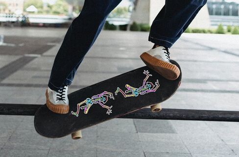 Skeleton Skull Stickers Trippy Grateful Steal Your face Rock Band Dancing Halloween Car Decals bumper stickers Laptop Windows Truck. Pack of 2 Dancing Skeletons Vinyls 6 inch. Hippie Rainbow Skeleton. in Saudi Arabia