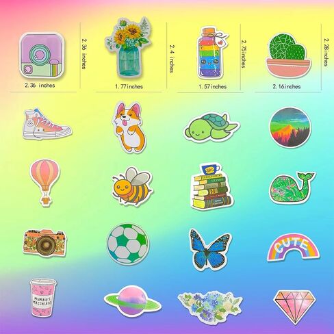 100 قطعة من ملصقات Preppy، ملصقات كبيرة لطيفة لزجاجات المياه لأجهزة الكمبيوتر المحمول Kindle Phone وألواح التزلج وسجلات القصاصات والأمتعة، مجموعة ملصقات من الفينيل مقاومة للماء قابلة لإعادة الاستخدام للمراهقات والفتيات البالغات in Kuwait