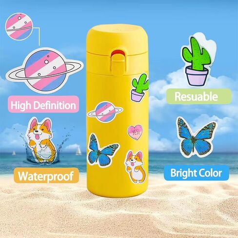 100 قطعة من ملصقات Preppy، ملصقات كبيرة لطيفة لزجاجات المياه لأجهزة الكمبيوتر المحمول Kindle Phone وألواح التزلج وسجلات القصاصات والأمتعة، مجموعة ملصقات من الفينيل مقاومة للماء قابلة لإعادة الاستخدام للمراهقات والفتيات البالغات in Kuwait