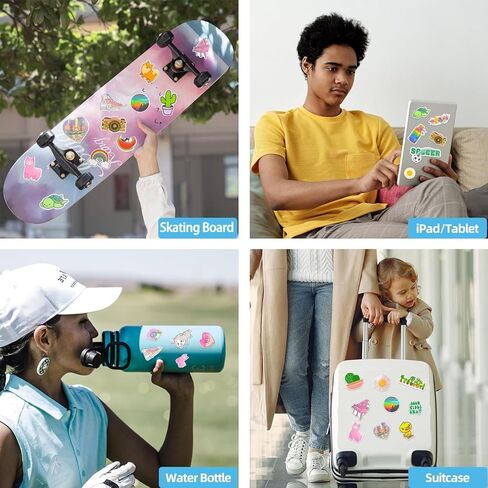 100 قطعة من ملصقات Preppy، ملصقات كبيرة لطيفة لزجاجات المياه لأجهزة الكمبيوتر المحمول Kindle Phone وألواح التزلج وسجلات القصاصات والأمتعة، مجموعة ملصقات من الفينيل مقاومة للماء قابلة لإعادة الاستخدام للمراهقات والفتيات البالغات in Kuwait