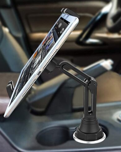 woleyi Universal Cup Holder Tablet Mount for Car Vehicle, Truck, Treadmill, Wheelchair, Golf Cart, Boat and More Cupholder for iPad Pro/Air/Mini, Galaxy Tabs, iPhone, All 4-13" Smartphones and Tablets in Saudi Arabia