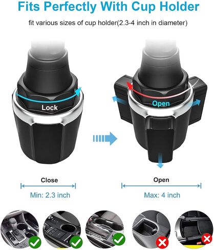 woleyi Universal Cup Holder Tablet Mount for Car Vehicle, Truck, Treadmill, Wheelchair, Golf Cart, Boat and More Cupholder for iPad Pro/Air/Mini, Galaxy Tabs, iPhone, All 4-13" Smartphones and Tablets in Saudi Arabia