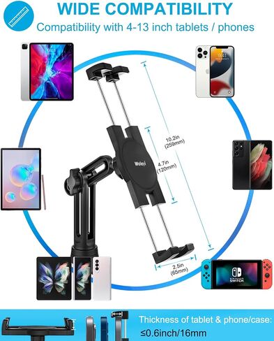 woleyi Universal Cup Holder Tablet Mount for Car Vehicle, Truck, Treadmill, Wheelchair, Golf Cart, Boat and More Cupholder for iPad Pro/Air/Mini, Galaxy Tabs, iPhone, All 4-13" Smartphones and Tablets in Saudi Arabia