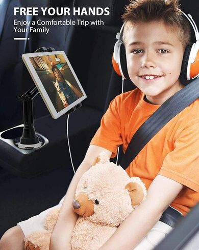 woleyi Universal Cup Holder Tablet Mount for Car Vehicle, Truck, Treadmill, Wheelchair, Golf Cart, Boat and More Cupholder for iPad Pro/Air/Mini, Galaxy Tabs, iPhone, All 4-13" Smartphones and Tablets in Saudi Arabia