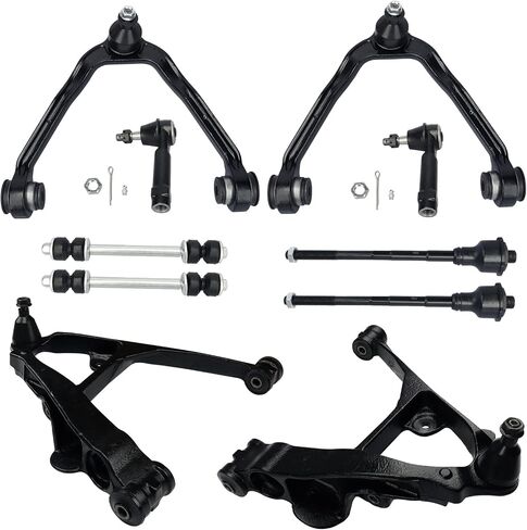 Front Control Arms w/Ball Joints + Sway Bars Tie Rods 2002-06 for Cadillac Escalade 2001-2006 for Chevy Tahoe 1999-2000 for Chevy Silverado; 2000-2006 for GMC Yukon Control Arms kit - 10pc Set in Saudi Arabia