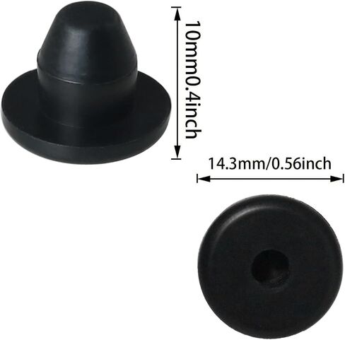 10pcs Floor Bottle Jack Plugs, 8.5mm Flat Head Horizontal Jack Plugs Black Rubber Hydraulic Filler Bung for Oil Reservoir Hole in Saudi Arabia