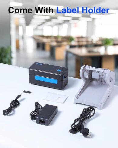 طابعة ملصقات حرارية CLABEL CT428S، طابعة ملصقات شحن 4 × 6 لحزم شحن الأعمال الصغيرة، متوافقة مع Amazon، Ebay، Etsy، Shopify، FedEx، UPS، إلخ، تدعم Windows، Mac in Kuwait