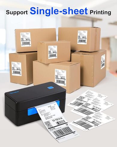 طابعة ملصقات حرارية CLABEL CT428S، طابعة ملصقات شحن 4 × 6 لحزم شحن الأعمال الصغيرة، متوافقة مع Amazon، Ebay، Etsy، Shopify، FedEx، UPS، إلخ، تدعم Windows، Mac in Kuwait