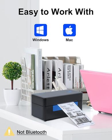 طابعة ملصقات حرارية CLABEL CT428S، طابعة ملصقات شحن 4 × 6 لحزم شحن الأعمال الصغيرة، متوافقة مع Amazon، Ebay، Etsy، Shopify، FedEx، UPS، إلخ، تدعم Windows، Mac in Kuwait