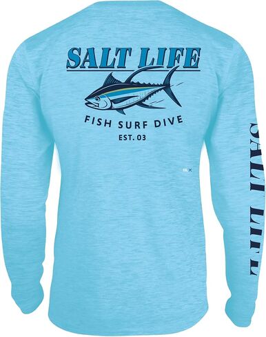 Salt Life Men's Tuna Town Long Sleeve Performance Tee in Saudi Arabia
